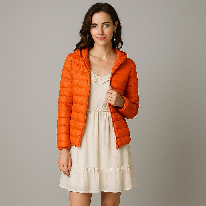 Solea | Leichte Steppjacke in lebendigem Orange