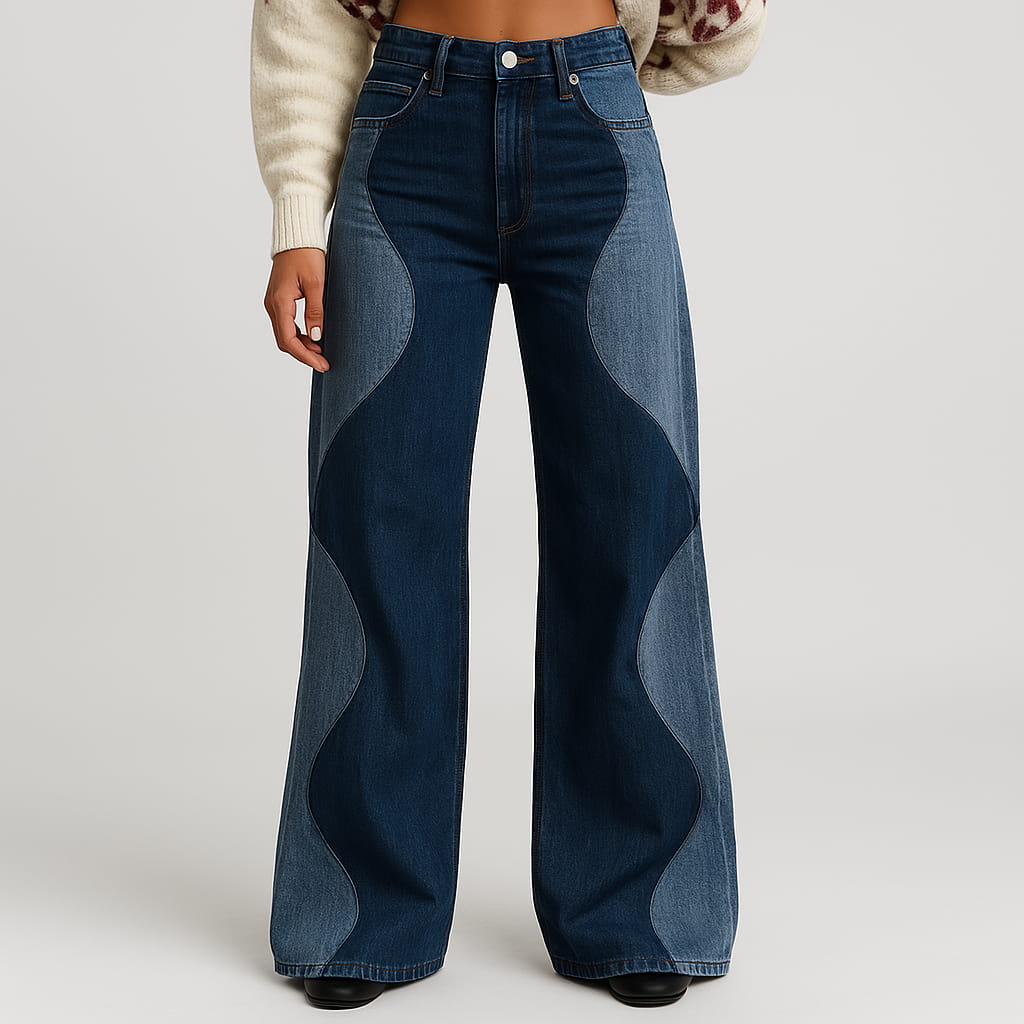 Mira | Weite Hose mit Wellenmuster und Premium-Qualität