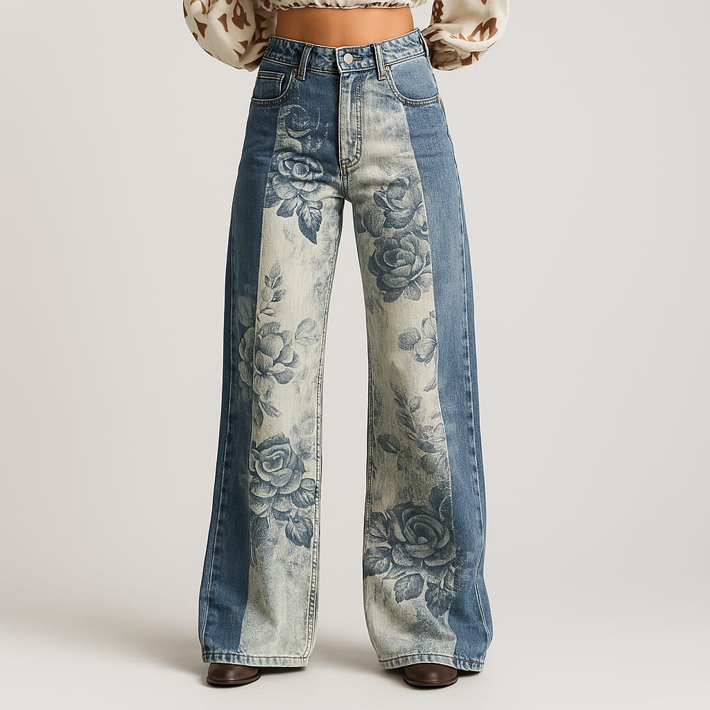 Ines | Weite Hose aus weichem Premium-Velours