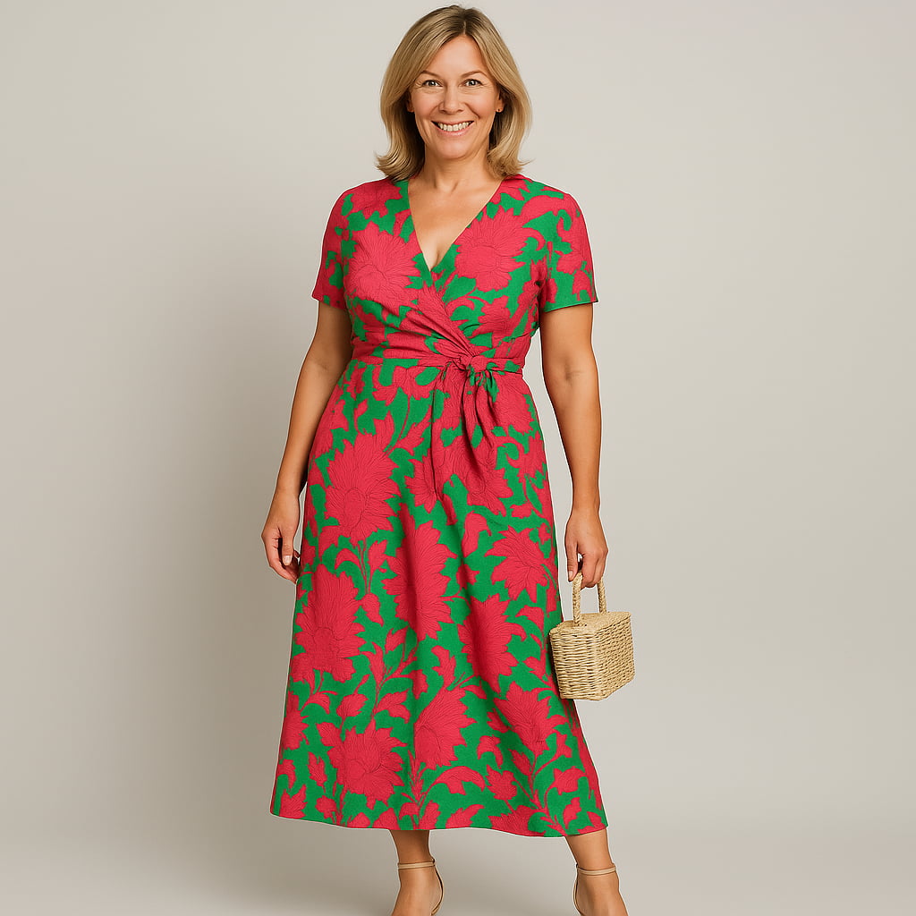 Zoe | Handgefertigtes Sommerkleid mit Blumenmuster