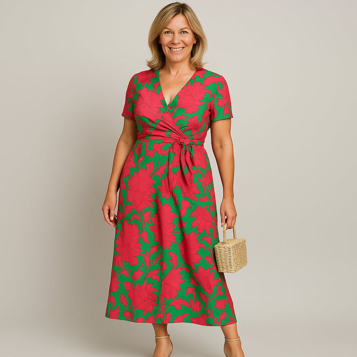 Zoe | Handgefertigtes Sommerkleid mit Blumenmuster