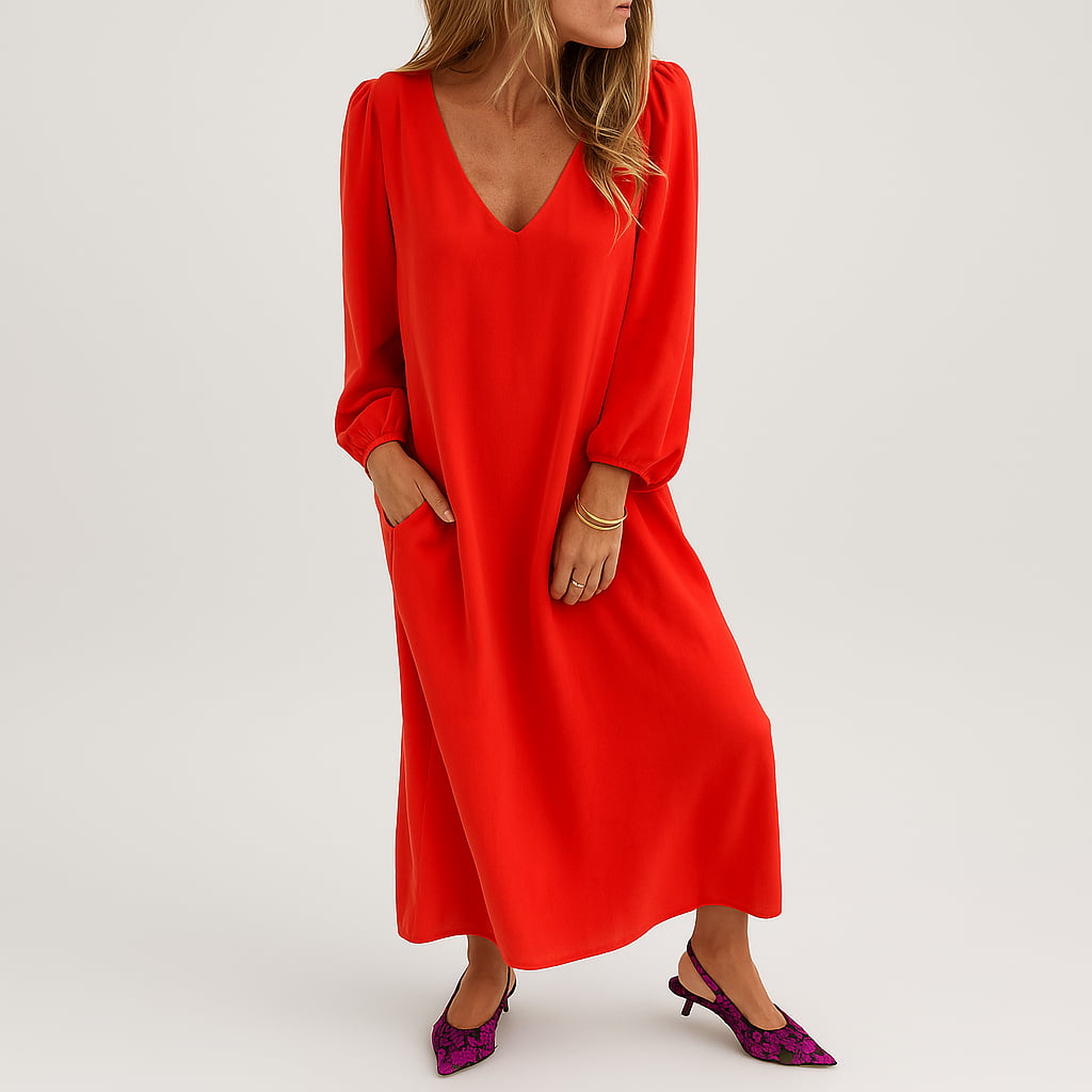 Hannah | Stilvolles handgefertigtes Maxikleid